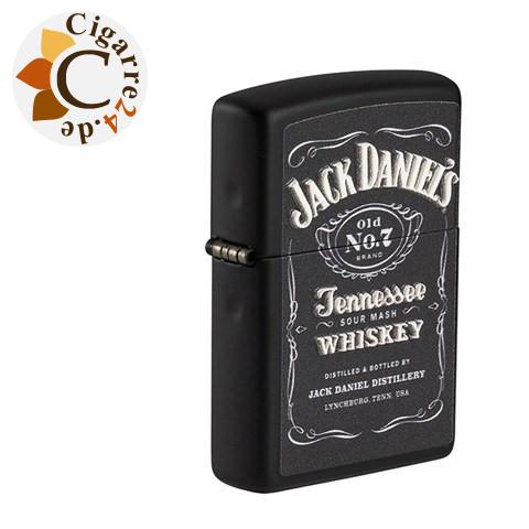 Zippo Schwarz matt Jack Daniel's Logo